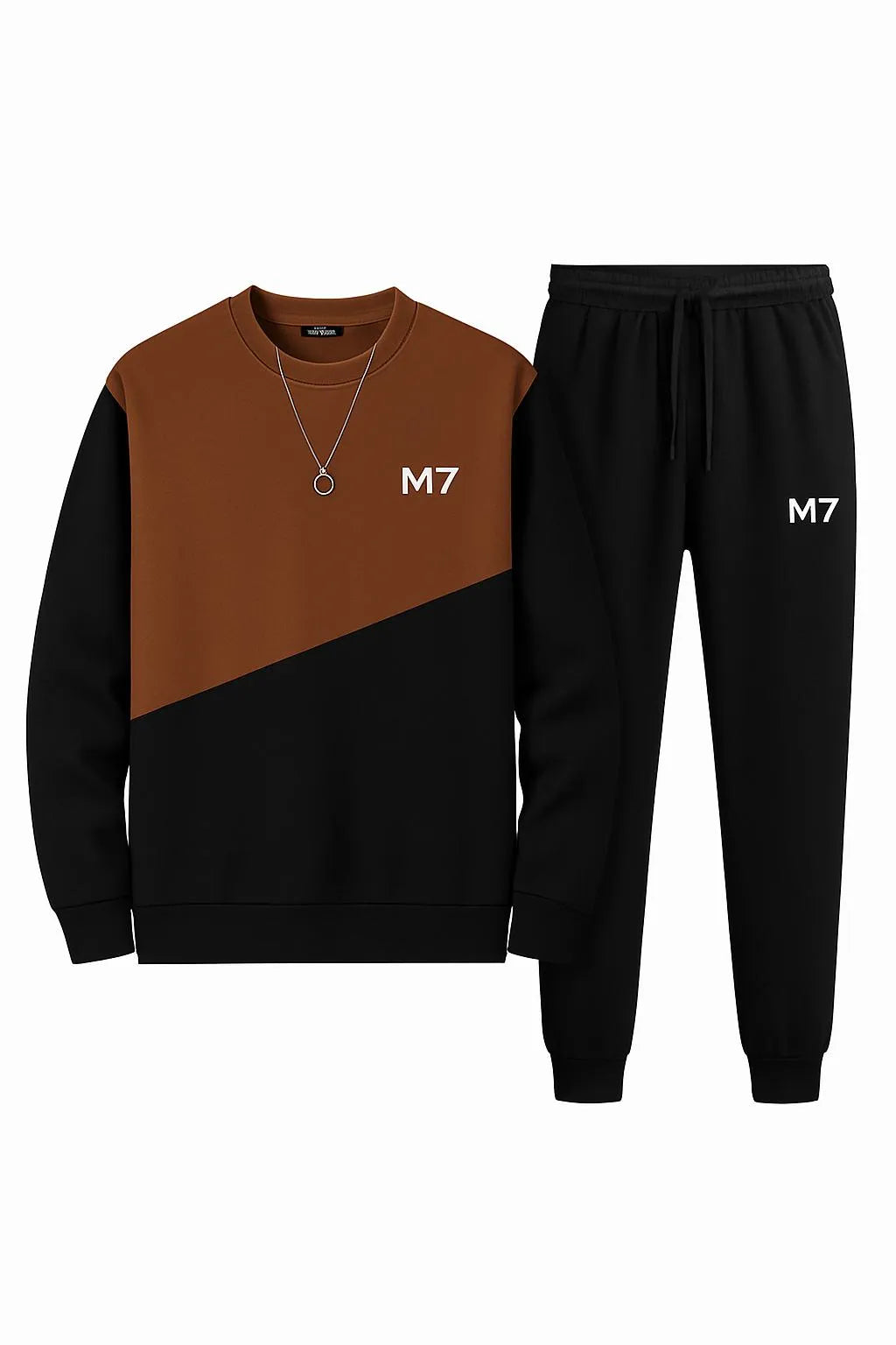 2 Pcs Men's Fleece Printed Track Suit